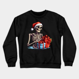 skeleton Santa Claus Crewneck Sweatshirt